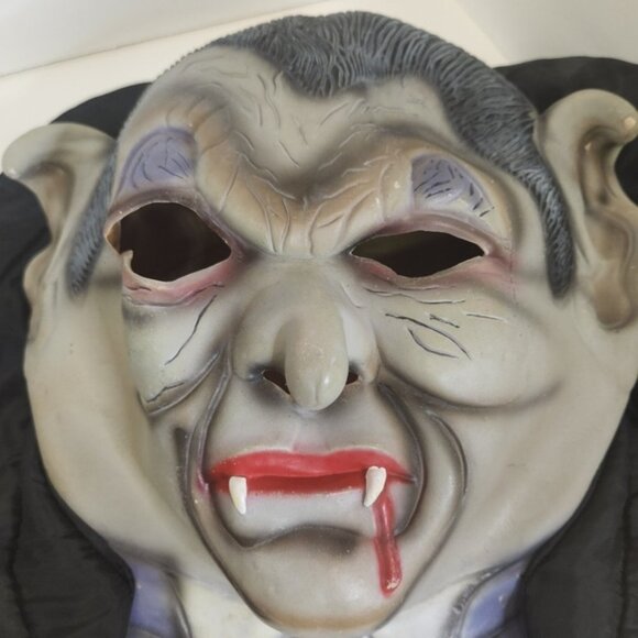 Vampire Halloween Mask Dracula Grandpa Munster Adult Over the Head Costume - Picture 2 of 5